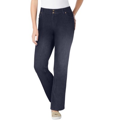 Woman Within Women's Plus Size Tall Secret Solutions; Tummy Smoothing Bootcut Denim Jean