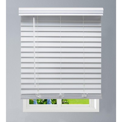 Arlo Blinds White Cordless Faux Wood Blinds With Slats 34 W, 44% OFF