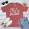 Mens Don't Touch My Freedom T Shirt Funny 4th of July USA America Novelty Party Tee - Crazy Dog Men's T Shirt Red M - 3 of 4