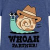 Girls' - Instant Message - Whoah Partner Snail Cowboy Fitted Short Sleeve Graphic T-Shirt - 2 of 4