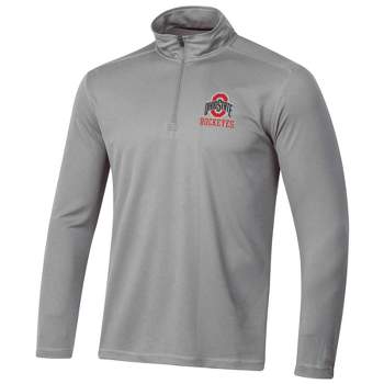 NCAA Ohio State Buckeyes Men's Gray 1/4 Zip Sweatshirt