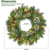 Acekool Frosted Holiday Decor Set with Wreath, Garlands, and Swags, Pinecone and Berry Accents, Indoor Outdoor Decoration - 3 of 4