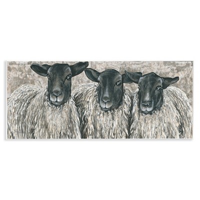 Stupell Industries Three Sheep Trio Portrait, 17" x 7"