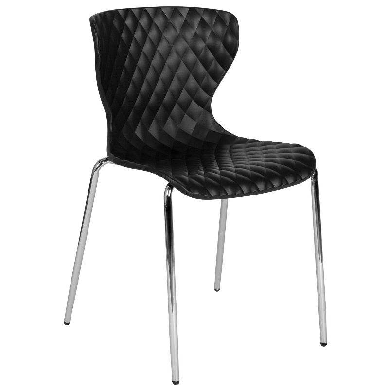Emma and Oliver Contemporary Design Accent Dining Plastic Stack Chair, 1 of 11