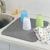 iDesign iDry Large Kitchen Countertop Absorbent Dish Drying Mat, Pewter Gray - 4 of 4