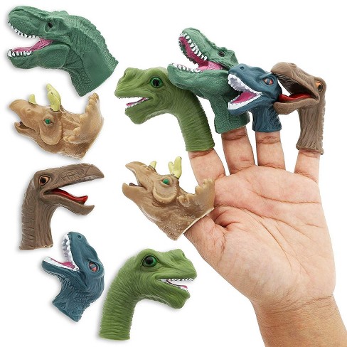 PVC Dino Dinosaur Hand Puppet for Families Friends Party Fun Feeling Gag Toy 