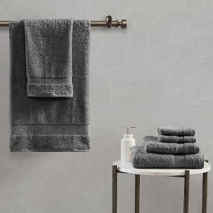 100% Cotton Solid Color Luxury Bath Towel Set, Heavyweight Ultra Soft Touch Durable Bath Towel - 1 of 4