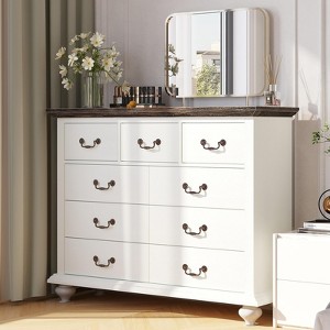 9-Drawer Dresser, Modern Wooden Chest of Drawer, Storage Organizer and TV Stand for Bedroom, Living Room, Entryway, or Hallway - 1 of 4