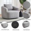 Okak Modern 360' Swivel Accent Chair Barrel Chairs with Soft Pillow,Small Arm Chair Single Sofa for Living Room,Office,Apartment - 4 of 4