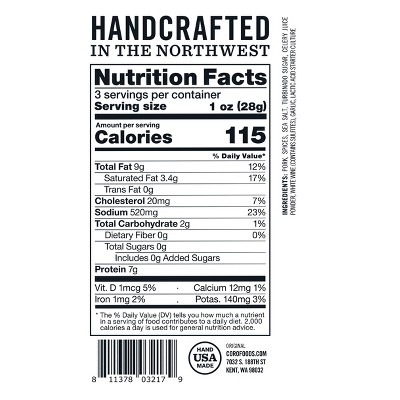 Coro Foods Uncured Pepperoni - 3oz