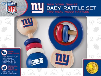 BabyFanatic Wood Rattle 2 Pack - NFL Miami Dolphins - Officially Licensed  Baby Toy Set