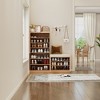 7+3 Compartment Shoe Storage Cabinet with Bench, Adjustable Shelves, Soft Cushion Entryway Furniture-- Frevyn - 3 of 4