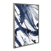 Kate and Laurel Sylvie Indigo Watercolor Framed Canvas by Amy Peterson Art Studio, 23x33, Gray - 2 of 4