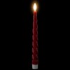 Northlight LED Flickering Taper Flameless Swirled Christmas Candles - 9.5" - Red - Set of 2 - 4 of 4