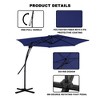 Clihome 10 Ft.Outdoor Patio Cantilever Umbrella with 360 Degrees Rotation & Waterproof Fade-Resistant Canopy with Cross Base - 4 of 4