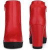 Perphy Women's Round Toe Lightly Padded Platform Block High Heels Chelsea Boots - 2 of 3