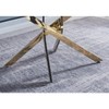 NicBex 63"/51.2" Modern Rectangle Dining Table for 4-6 Seaters,Kitchen Table with Glass Tabletop and Base for Kitchen,Silver/Gold - 4 of 4