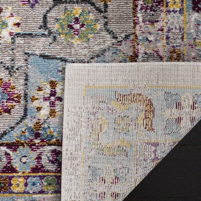 Aria Cream and Multicolor Synthetic 8' x 10' Rectangular Area Rug