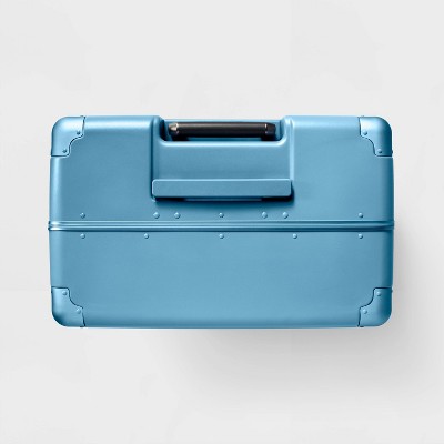 Signature Hardside Trunk Large Checked Spinner Suitcase Blue - Open Story™( The combination is locked)