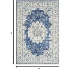 Boho Vintage Rug, Washable Floral Print Low-Pile Non-Slip Rubber Backing Carpet for Living Room, Bedroom, Office, Dining - 2 of 4