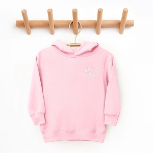 The Juniper Shop Embroidered Hand Drawn Heart Toddler Graphic Hoodie - 1 of 3