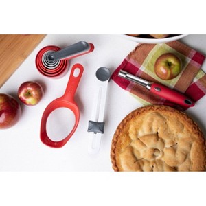 Tovolo Magnetic Nested Measuring System: 9-Piece Dishwasher-Safe Plastic Set, Red/Clear/Gray - 1 of 2