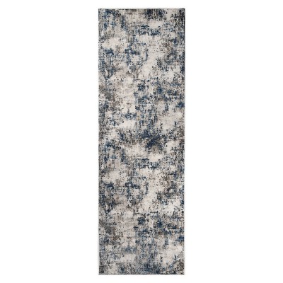 Distressed Abstract Eclectic Modern Indoor Runner or Area Rug by Blue Nile Mills