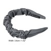 Unique Bargains Women's PU Leather Pleated Fashion Hairband Non Slip 1 Pc - 4 of 4