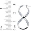 14k Yellow Gold or White Gold 30mm Infinity Freeform Earrings - 3 of 4