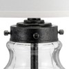 SAGEBROOK HOME 30" Bottle Glass Table Lamp Clear/White: Contemporary Design, Polyester Drum Shade, UL Listed - image 4 of 4