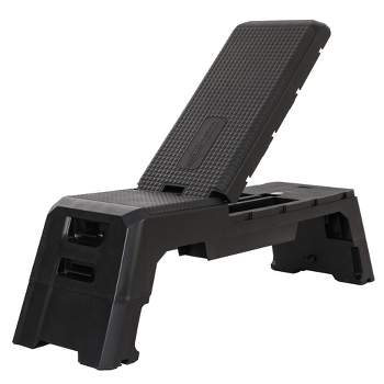 HolaHatha Adjustable Multi-Functional Exercise Bench Foldable Incline Deck, Compact Design