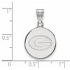 Black Bow Jewelry 10k White Gold Georgia Bulldogs NCAA Medium Pendant - 2 of 3