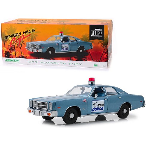 1977 Plymouth Fury Blue Detroit Police Beverly Hills Cop 1984 Movie 1 18 Diecast Model Car By Greenlight Target - roblox jailbreak police car