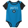 MLS Charlotte FC Infant Girls' 3pk Bodysuit - 4 of 4