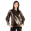 Artyska Women’s Metallic Shiny Sequin Long Sleeve Mock Neck Party Top - 2 of 4