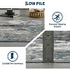 Coucheta Modern Washable Area Rug - Low Pile Soft Carpet, Simple Striped Design for Living Room, Bedroom & Office(2*6ft,Gray) - 3 of 4