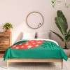 Deny Designs Full/Queen carriecantwell Festive Feline Comforter and Pillow Sham Green - 3 of 4