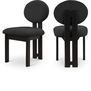 Meridian Furniture,Napa Boucle Fabric Dining Chair, Set of 2 - 1 of 4