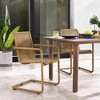 Modway Abacus Outdoor Wicker Dining Chairs Set of 2 in Natural-Wicker Patio Chairs w/Cantilever Steel Frame - 2 of 4
