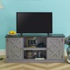 Home Essentials 54" Farmhouse Two-Tone TV Stand for TVs up to 65" Gray - 4 of 4