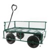 VisioGear Portable Folding Beach Wagons with Wheels, Portable Carts with Adjustable Handle, Green, 37"*19.48"*40.15" - 2 of 4
