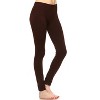 Women's Slim Fit Solid Leggings - One Size Fits Most - White Mark - 2 of 3
