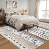 Flower Line Rug,Machine Washable Low-Pile Non-Slip Floral Area Carpet for Kids Room, Living Room, Bedroom, Contemporary Boho Accent Decor - 3 of 4