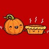 Boy's Design By Humans Pumpkin & Pie By walmazan T-Shirt - image 2 of 3