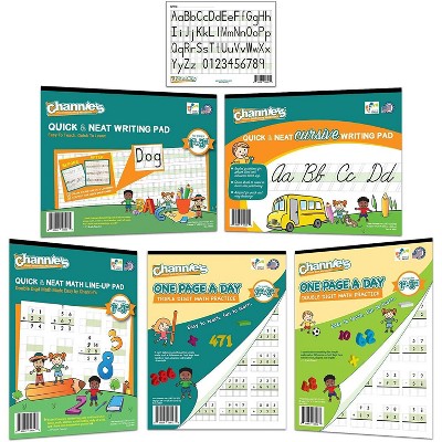 Channie's 5pk Math, Handwriting & Cursive Workbooks - 1st-3rd Grades