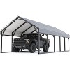 13'x26'x11' Oversized Metal Carport, Permanent Shelter Steel Carport for All-Weather for Full-Size Pickup Trucks, Boats, Tractors, SUVs, N.W. 780 Lbs - 2 of 4