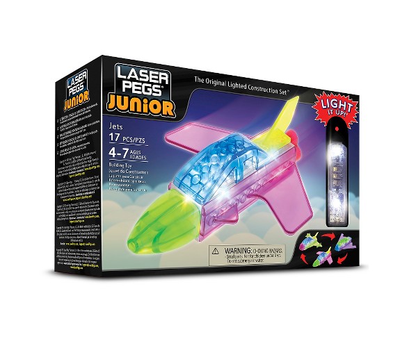 Laser Pegs Junior 3 in 1 Jets Lighted Construction Toy