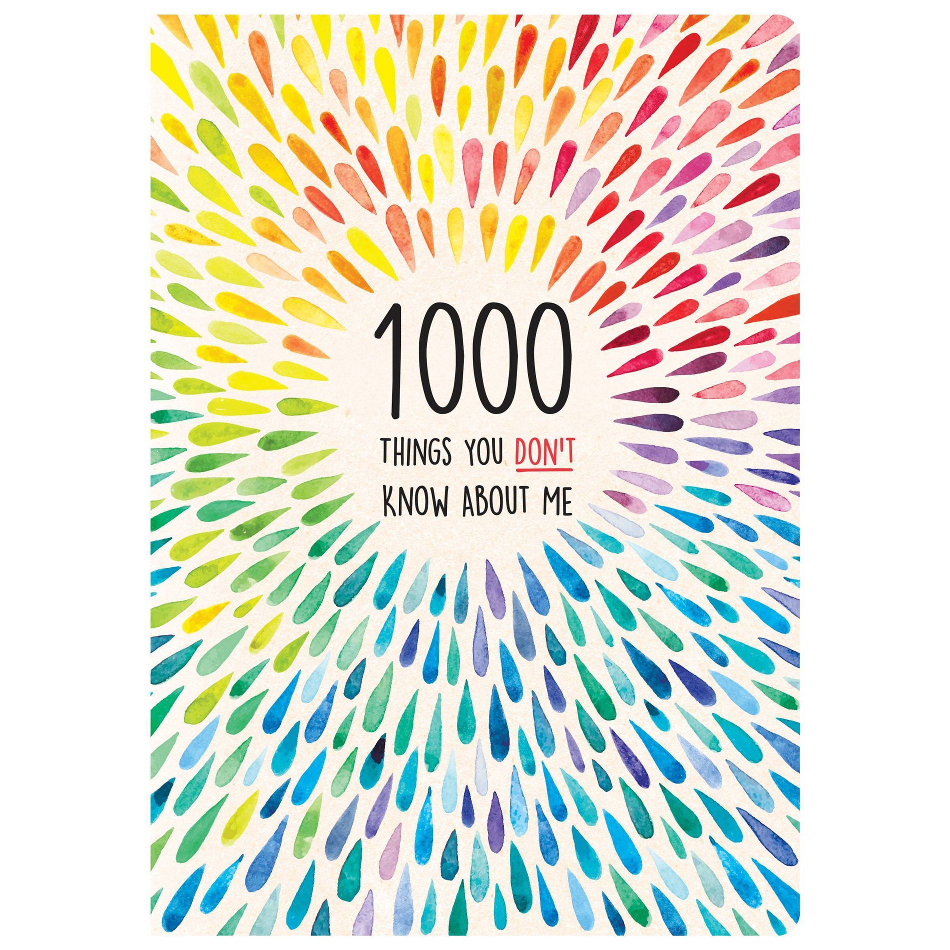 1000 Things You Don't Know About Me Activity Journal - Piccadilly: Guided Diary, Multicolor, Lay-Flat, 204 Pages