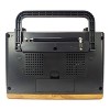 QFX® Retro-Style Portable AM/FM/Shortwave Radio with Bluetooth®, Flashlight, and Party Light, Brown, Retro-1937 in Black - 2 of 4