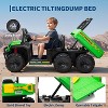 24V 4WD All-Terrain Kids Electric Ride-on Dump Truck, 2-Seater with Remote Control, Dump Bed, 3 Speeds - Off-Road Toy for Boys & Girls - 2 of 4